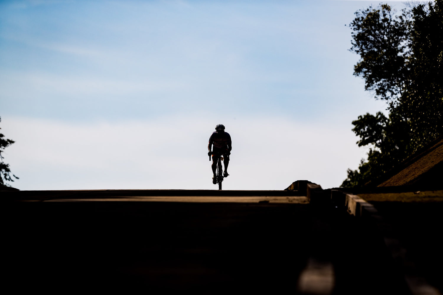 Cyclist using Xendurance products on long ride