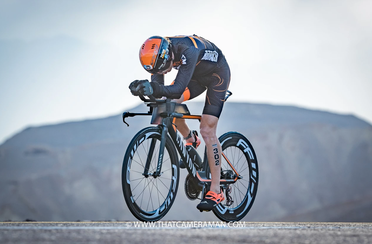 cyclist on a bike training